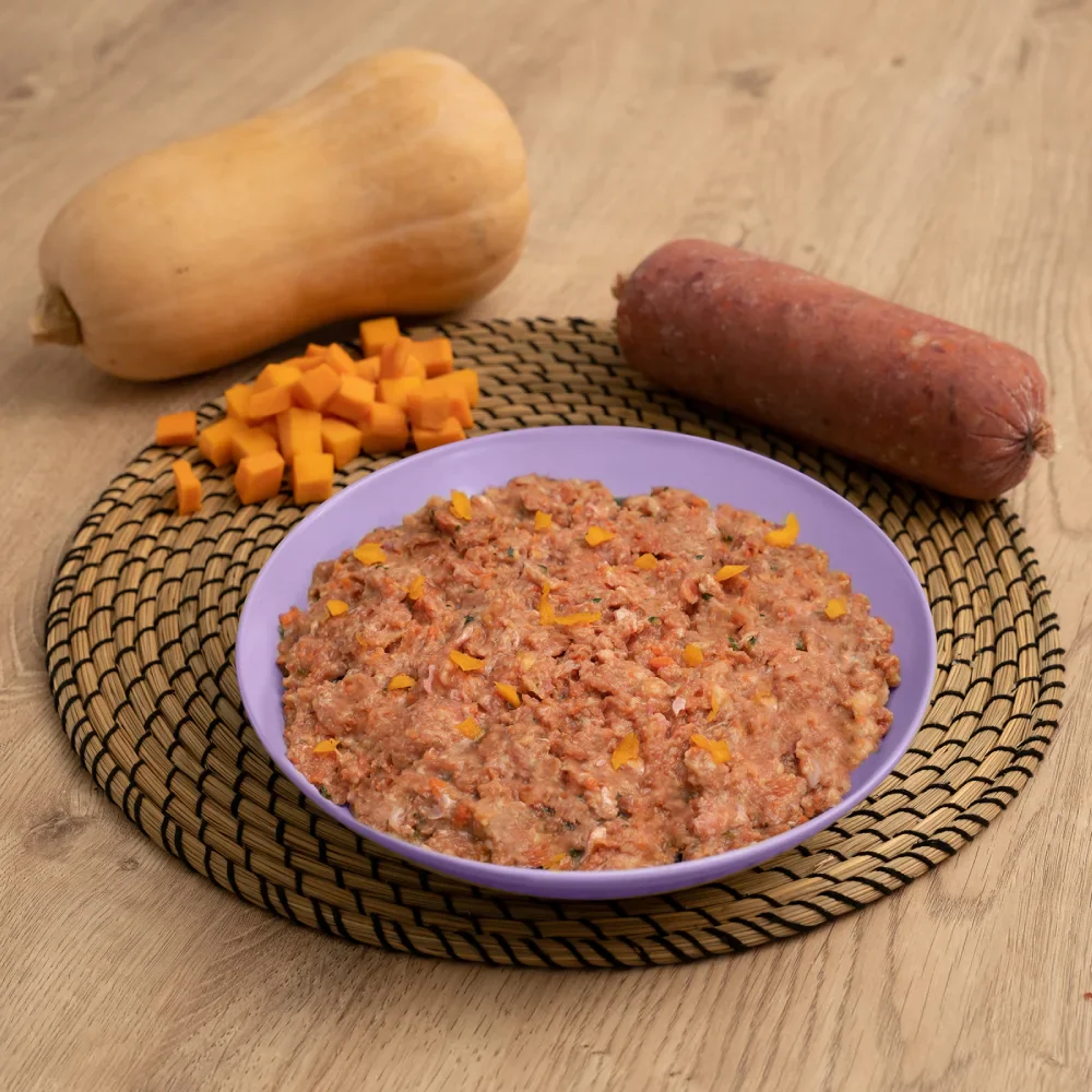 Menú BARF de pavo y vaca - 10,5kg granel (21x500gr) - Image 2