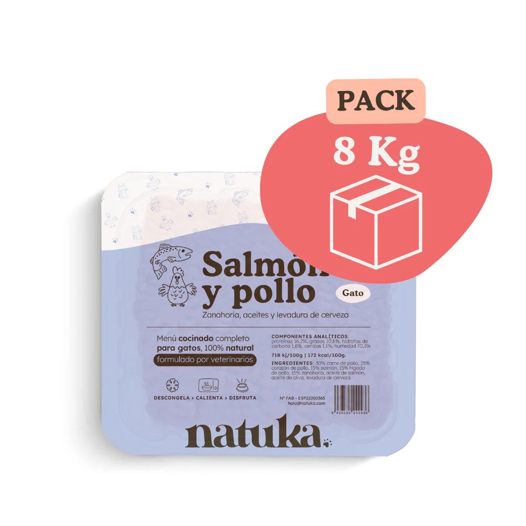 Menú COCINADO para gato de pollo y salmón - Image 5